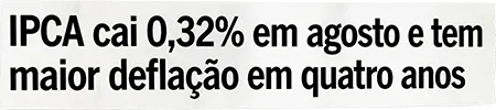 Notícia G1 sobre deflação do IPCA
