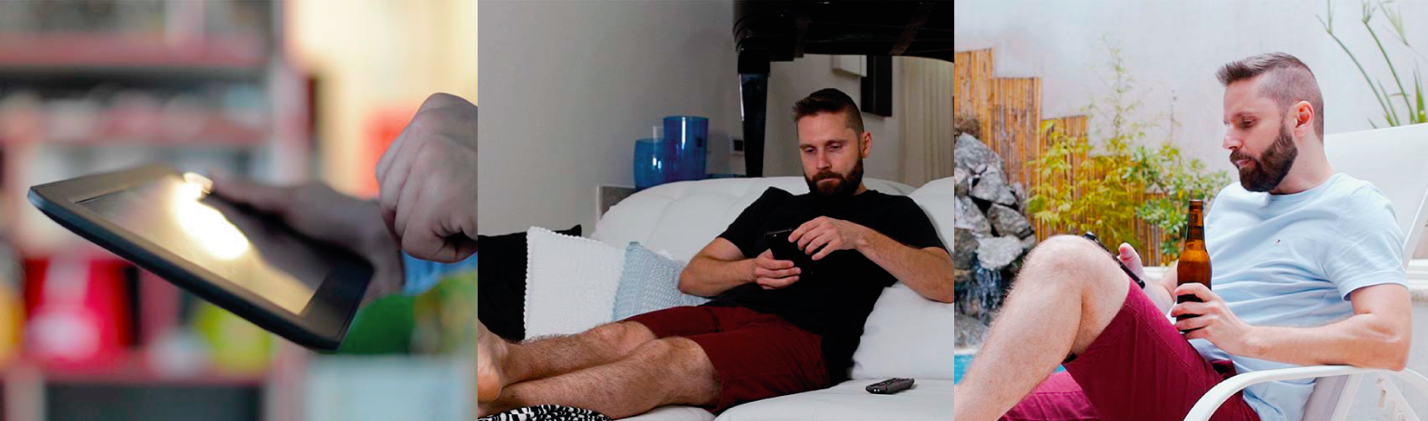 Uma imagem contendo pessoa, parede, interior, homemDescrição gerada automaticamente